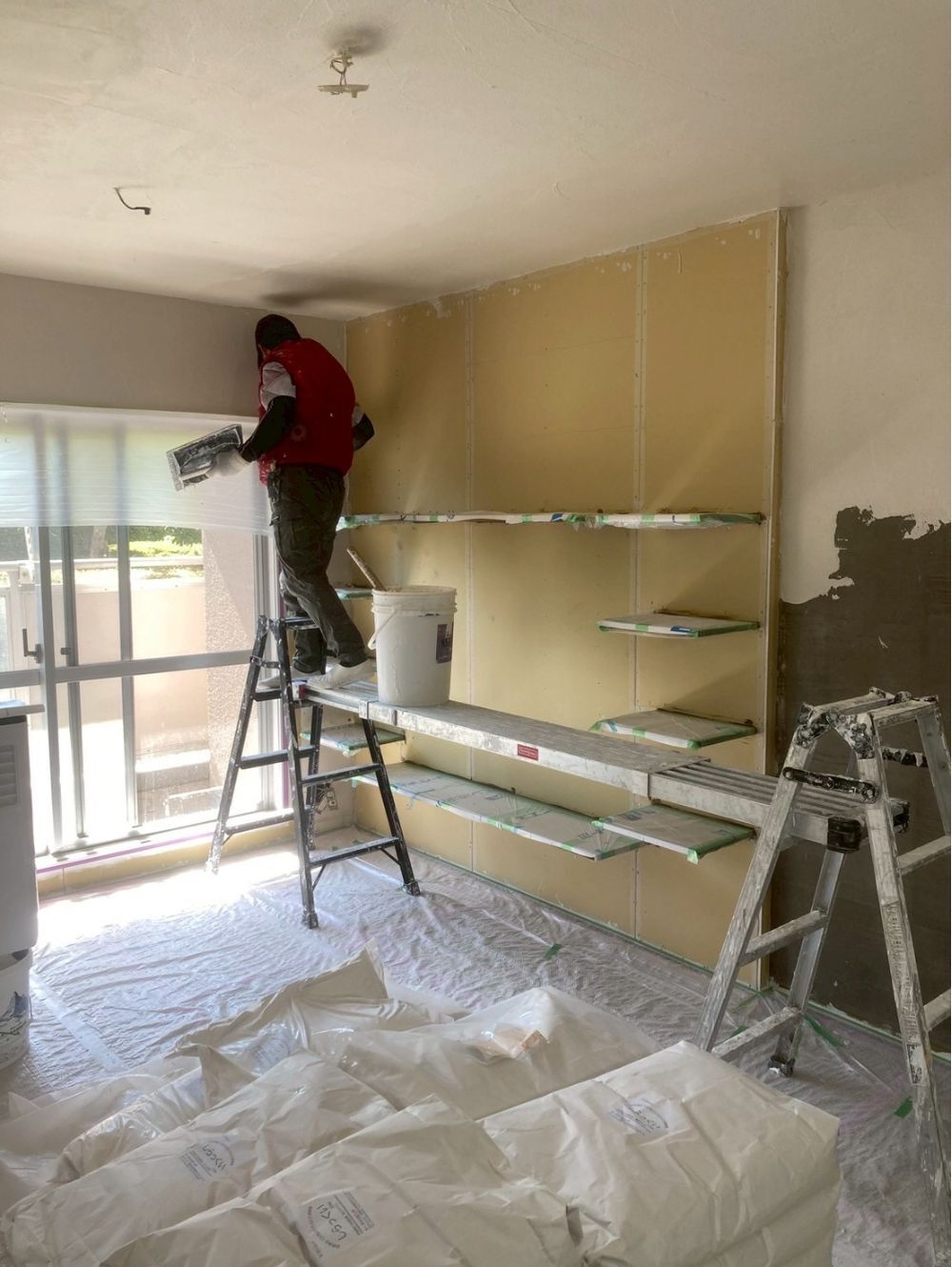 マンションしっくい工事