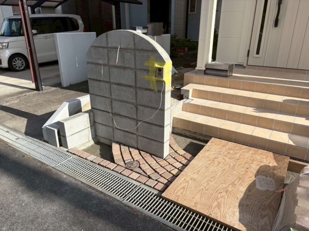 淡路市ピンコロ石施工