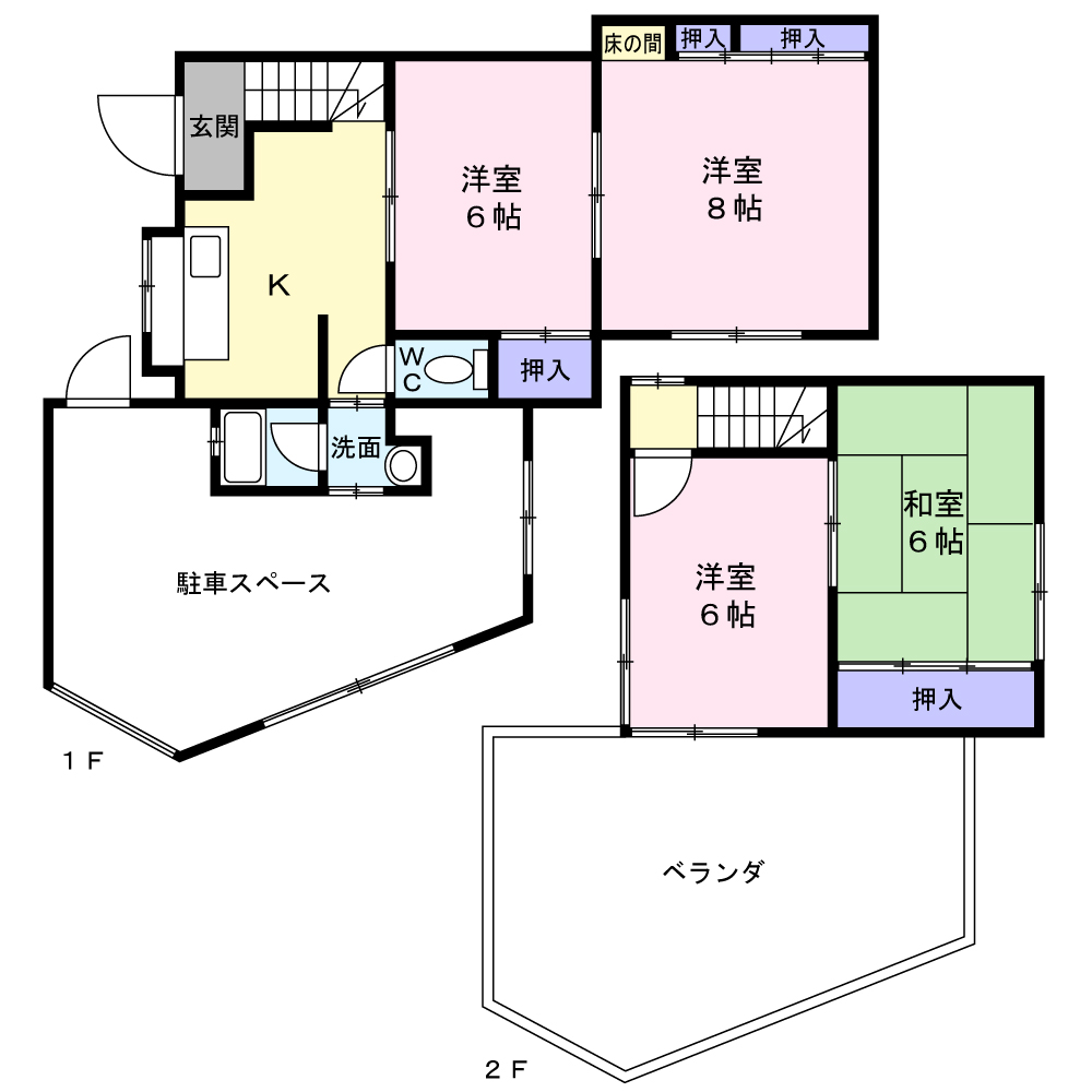 播磨町古田2丁目　中古住宅　間取り図