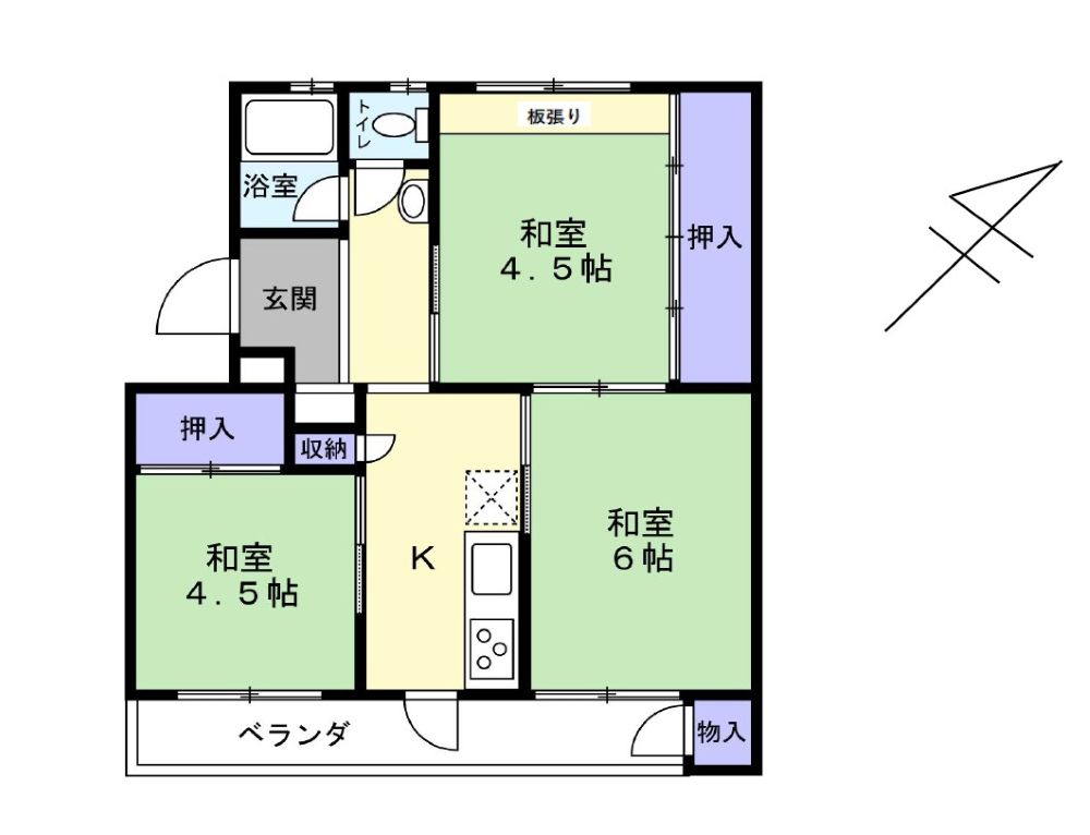 売りマンション鈴谷住宅間取り図