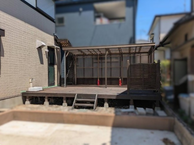 北本荘1丁目中古戸建ウッドデッキ