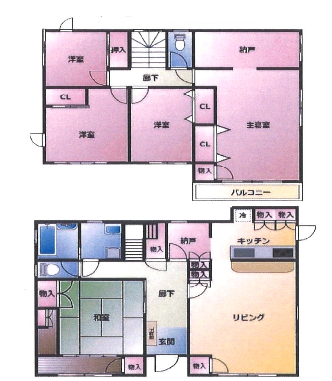 北本荘1丁目中古戸建間取り図