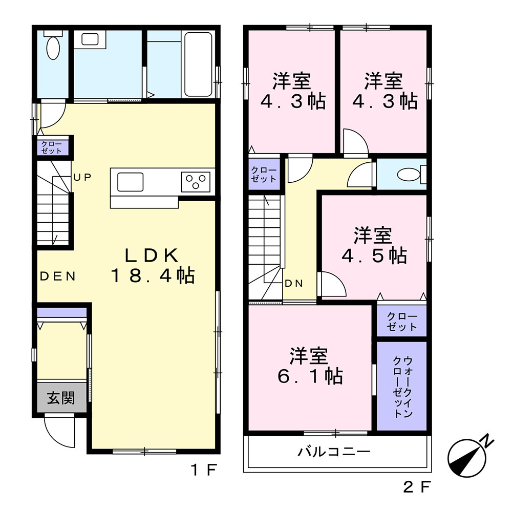 播磨町北本荘未入居戸建間取図