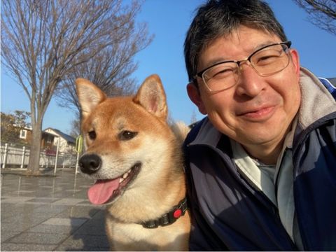 犬と散歩