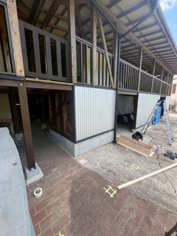小野市ウッドデッキ仕込み
