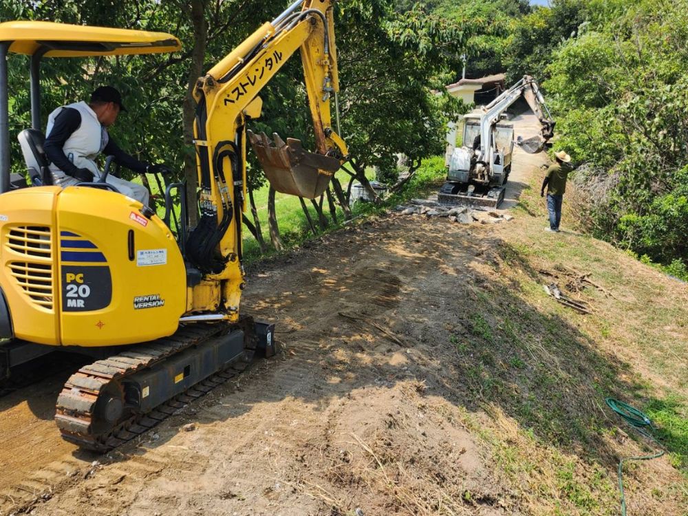 淡路市ありがとう村道路工事