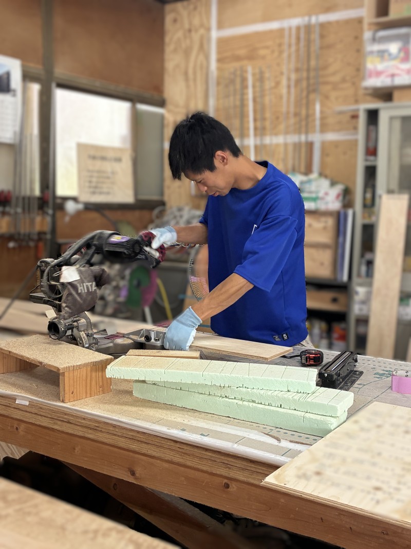 大工作業中