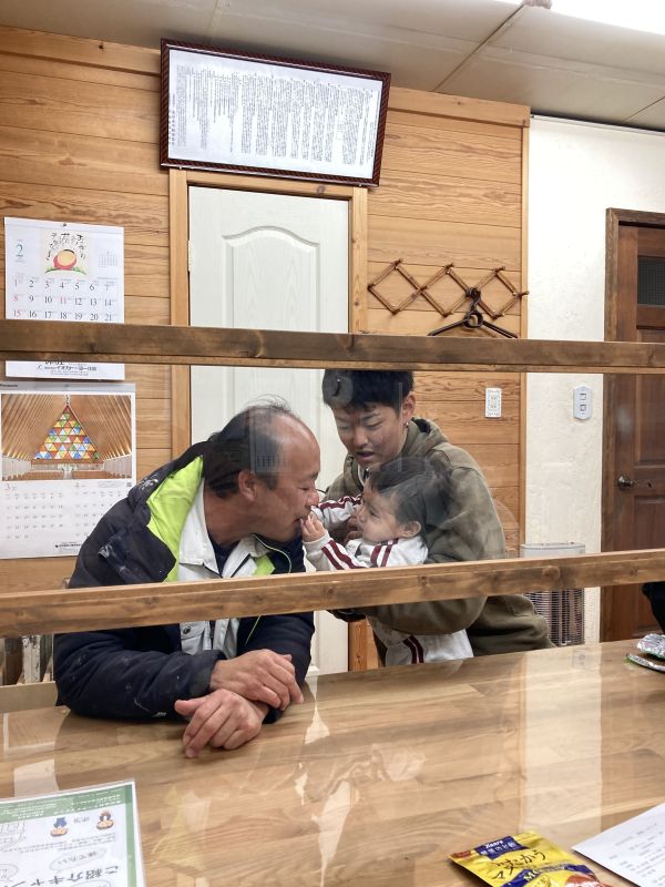 息子に付き合ってくれる現場監督